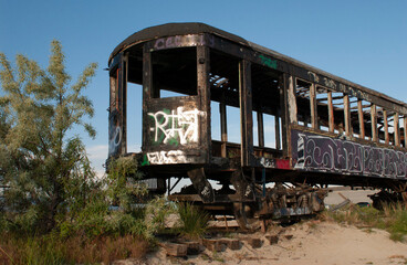 Fototapeta premium Derelict street car, Utah