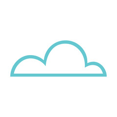Fototapeta premium nube azul en fondo blanco