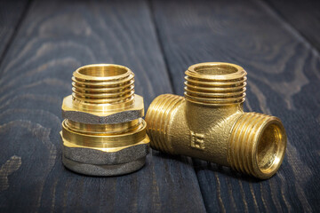 Two brass fittings is often used for gas and water installations
