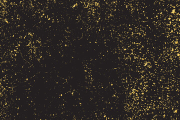 Gold glitter texture isolated on black.  Glitter background for party posters, christmas, new year cards. Vector illustration.
