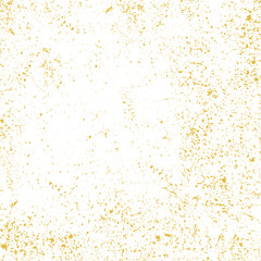 Gold glitter texture isolated on white. Golden grunge splatter. vector background