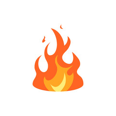 Simple vector flame icon in flat style