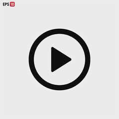Play icon vector . Play button