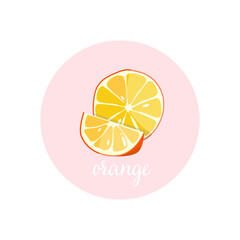 logo with orange. mulled wine seasoning design. food for the kitchen