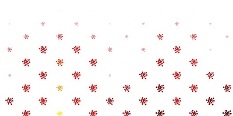 Light Red, Yellow vector texture with disease symbols.
