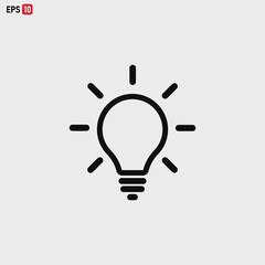 Light Bulb icon vector . Idea sign