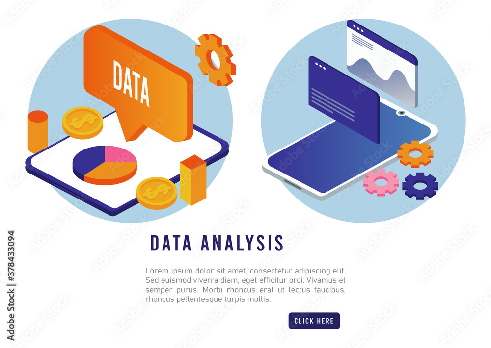 Poster data analysis technology with tablet and smartphone devices