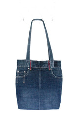 Home made bag of recycled jeans