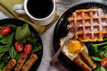 Belgian Waffle Breakfast