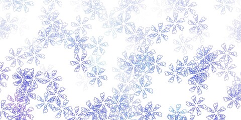 Light blue vector abstract layout with leaves.