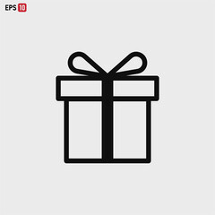 Gift box icon . present sign