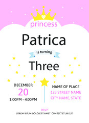 Birthday Invitation Magic Wand Theme
