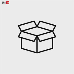 Box icon vector . Cargo sign