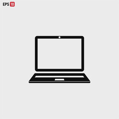 Laptop icon vector . Notebook sign