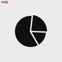 Pie chart icon vector . diagram sign