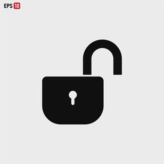 Lock icon vector . Security sign