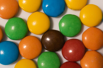 Fototapeta na wymiar close-up of candies chocolates colorful 