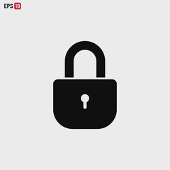 Lock icon vector . Protection sign . Security