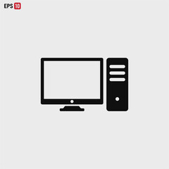 Computer icon vector . pc sign