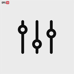 Adjustment icon vector . Control sign