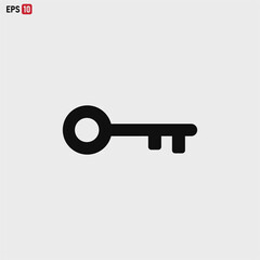 Key icon vector . Lock sign