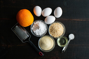 Ghreyba (Coconut Moroccan Cookies) Ingredients: Semolina flour, coconut flakes, and other cookie...