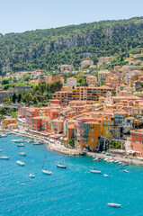 Scenic Coastline View in Villefranche, Nice, France.