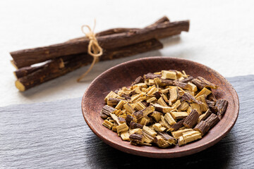 Licorice medicinal plant root