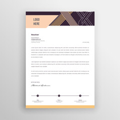 Modern Vector Letterhead Template Design