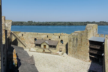 Smederevo Fortress at the coast of the Danube River, Serbia