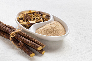 Licorice medicinal plant root