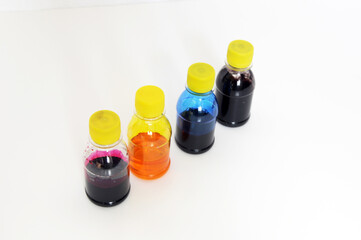 blue red yellow and black printer colors are inserted in one row this is interesting for the design