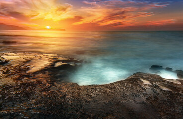 Obraz premium Sunset at the coast
