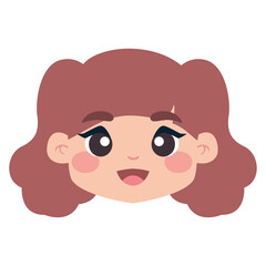 Isolated avatar of a girl cartoon - VEctor
