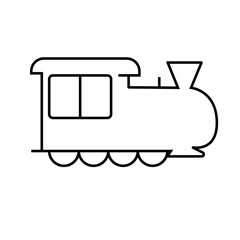 Train vector sign icon outline style