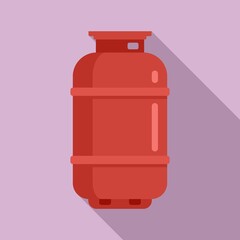 Gas cylinder house icon. Flat illustration of gas cylinder house vector icon for web design