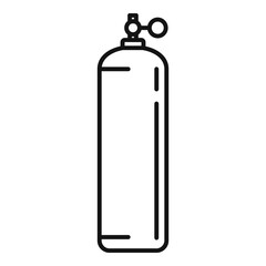 Gas cylinder storage icon. Outline gas cylinder storage vector icon for web design isolated on white background