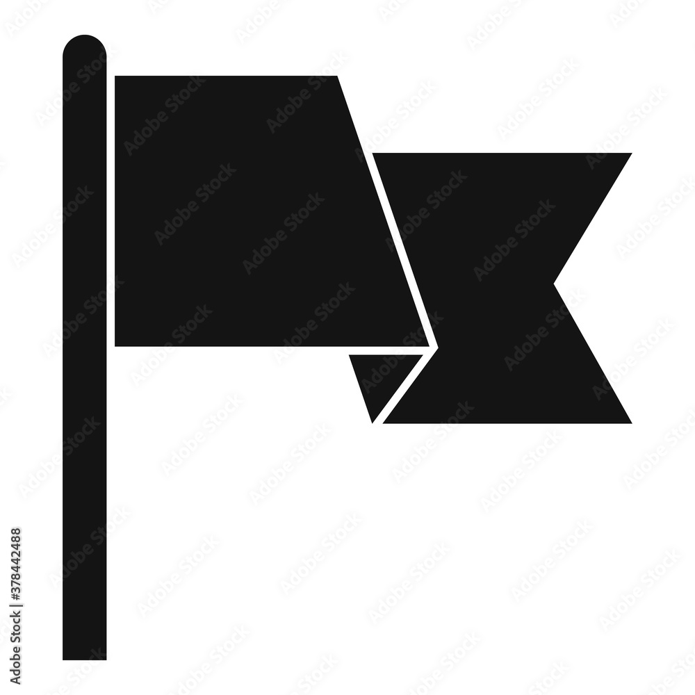 Poster exploration flag icon. simple illustration of exploration flag vector icon for web design isolated o