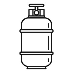Gas cylinder container icon. Outline gas cylinder container vector icon for web design isolated on white background