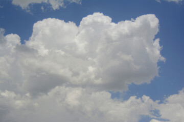 on the blue sky you can see here white clouds rainy