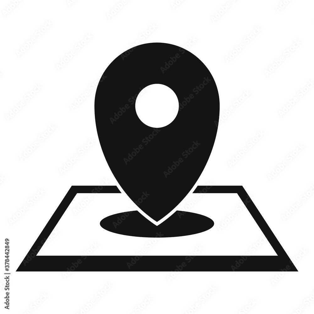 Poster discovery gps pin map icon. simple illustration of discovery gps pin map vector icon for web design 