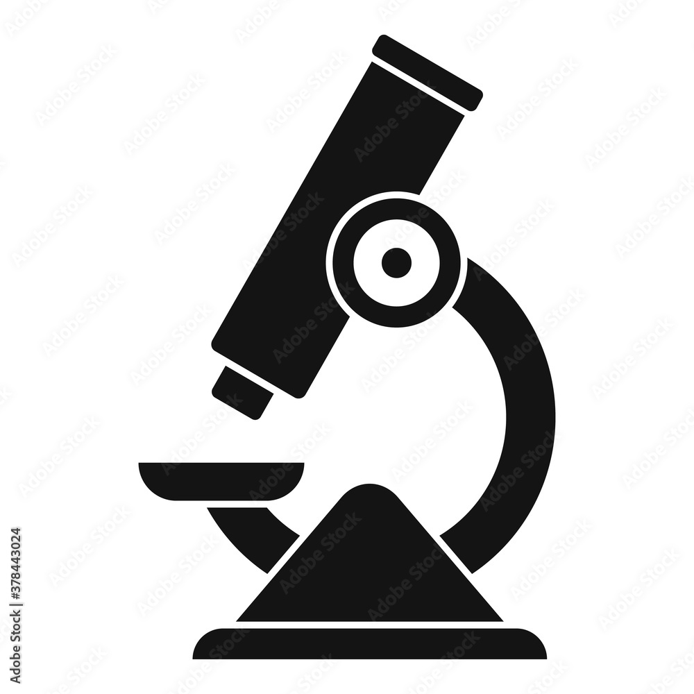Poster microscope exploration icon. simple illustration of microscope exploration vector icon for web desig