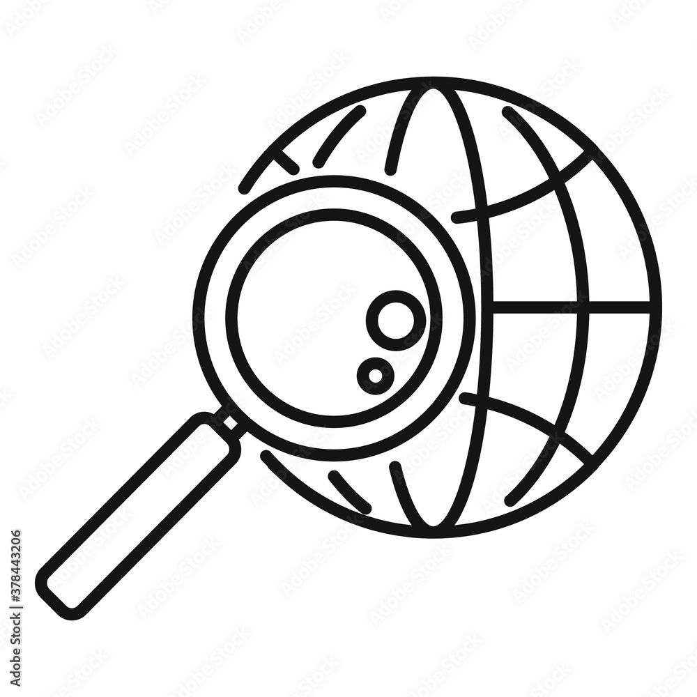 Poster global exploration icon. outline global exploration vector icon for web design isolated on white bac