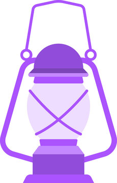 Camping Lantern Isolated On White Background Illustration Vector