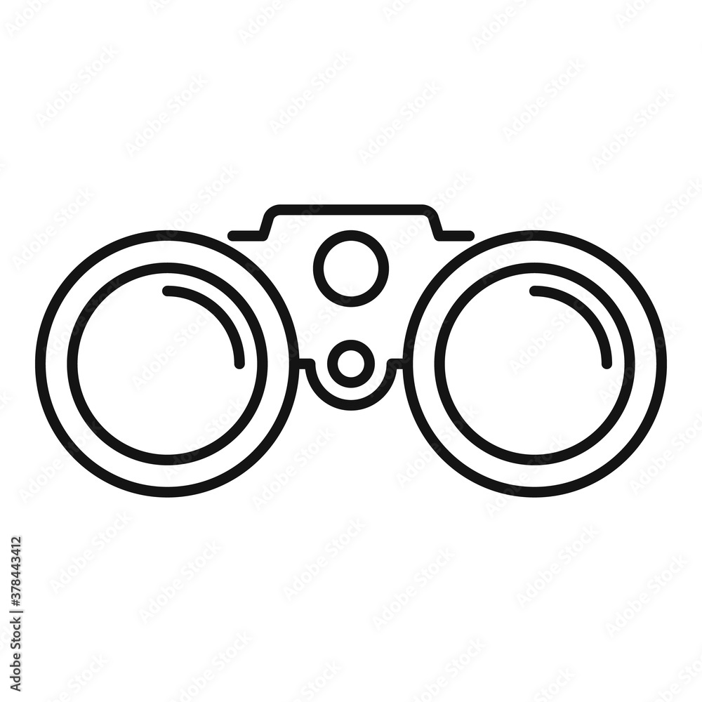 Poster binoculars exploration icon. outline binoculars exploration vector icon for web design isolated on w