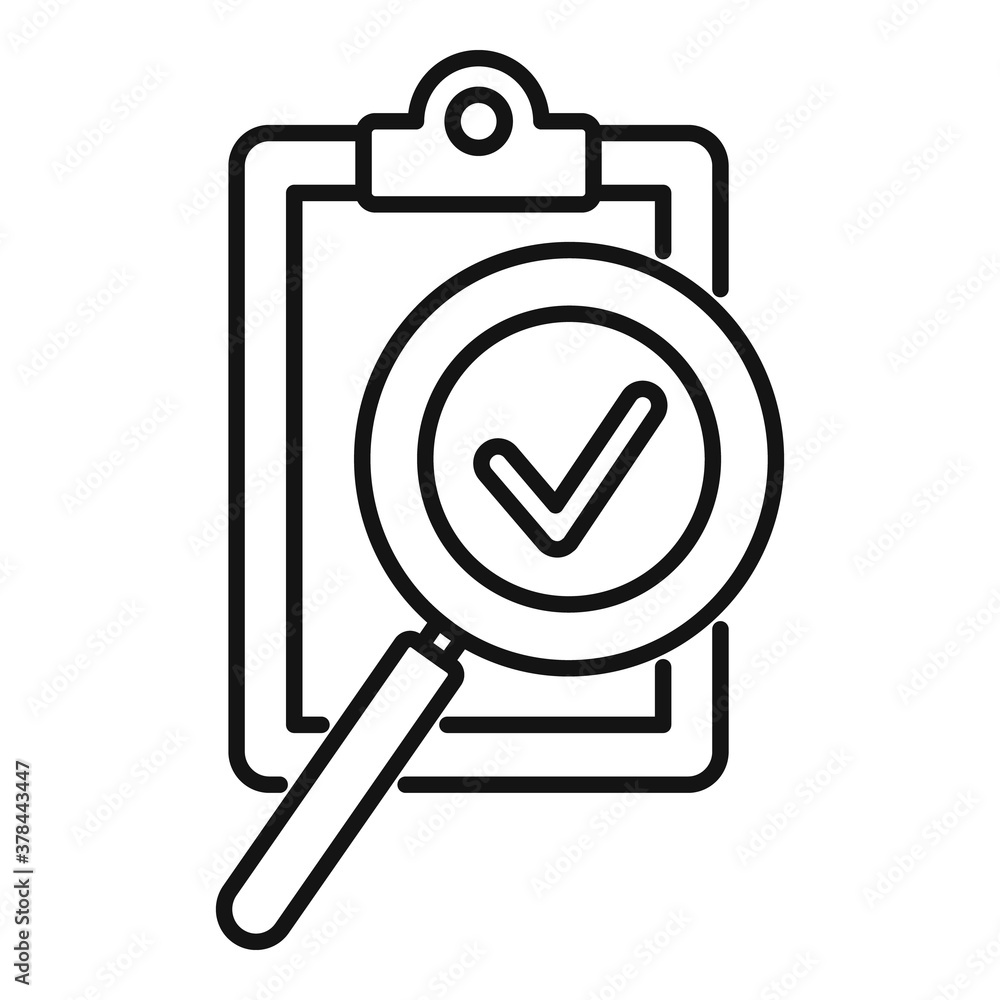 Poster clipboard exploration icon. outline clipboard exploration vector icon for web design isolated on whi