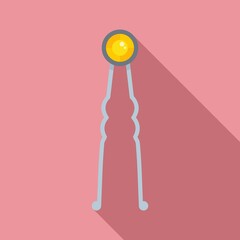 Clamp barrette icon. Flat illustration of clamp barrette vector icon for web design