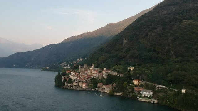 Aerial view of Corenno Plinio