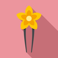 Decoration barrette icon. Flat illustration of decoration barrette vector icon for web design