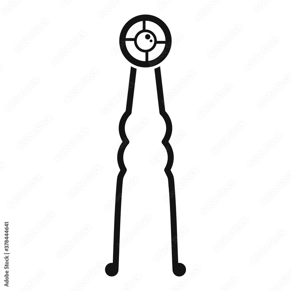 Poster clamp barrette icon. simple illustration of clamp barrette vector icon for web design isolated on wh